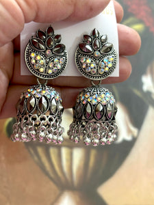 silver earrings