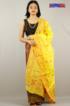 yellow raniphee with red border