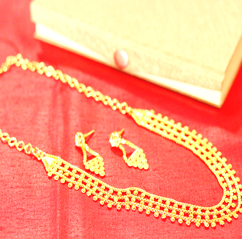 gold plated necklace, immitation jewellery,