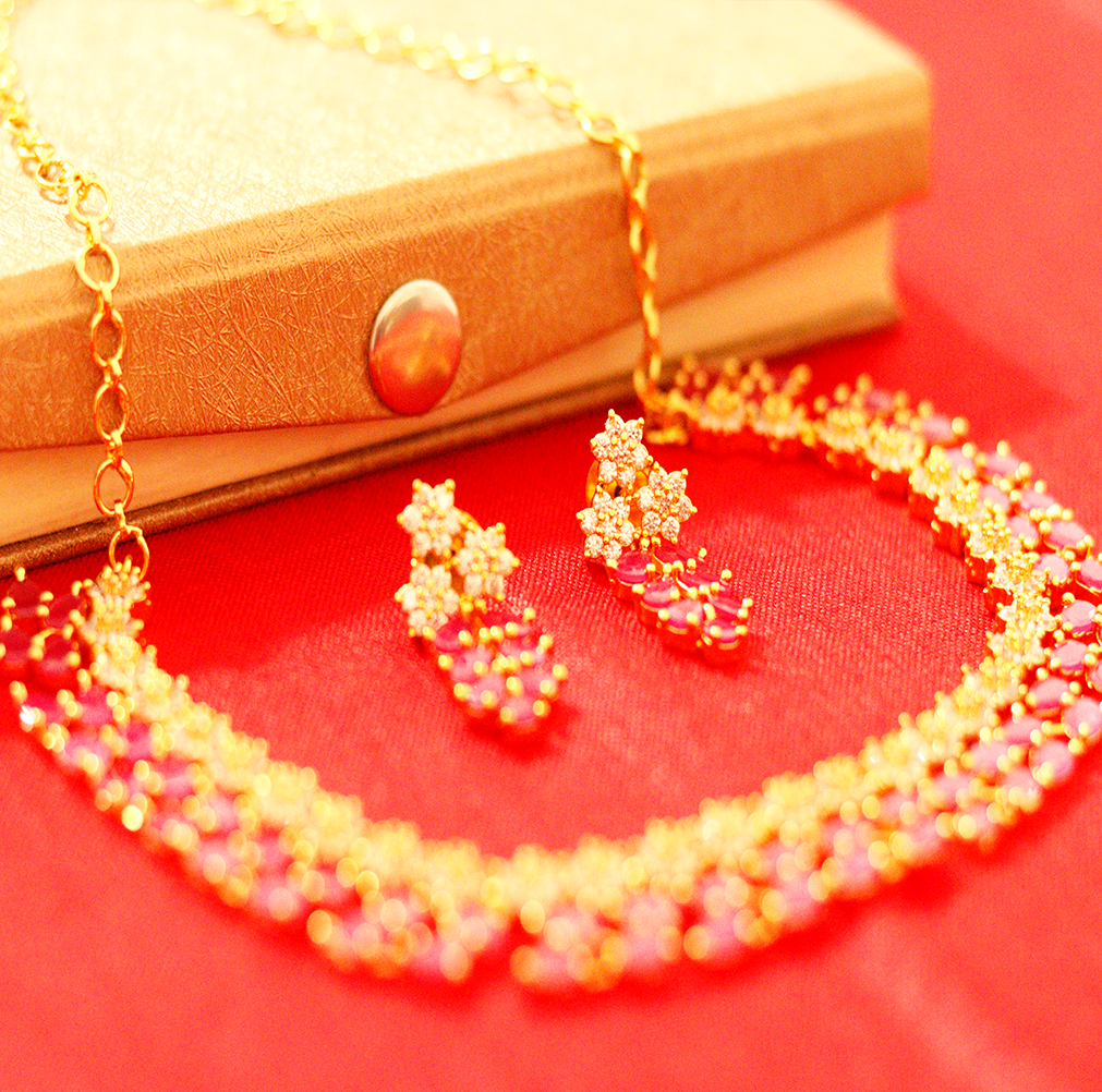 gold plated necklace, immitation jewellery,