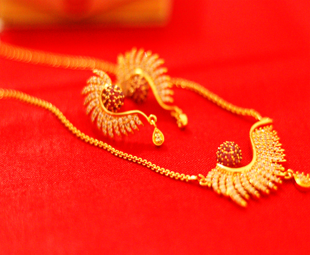 Chain, Fancy chain, Party wear chain, Gold plated chain